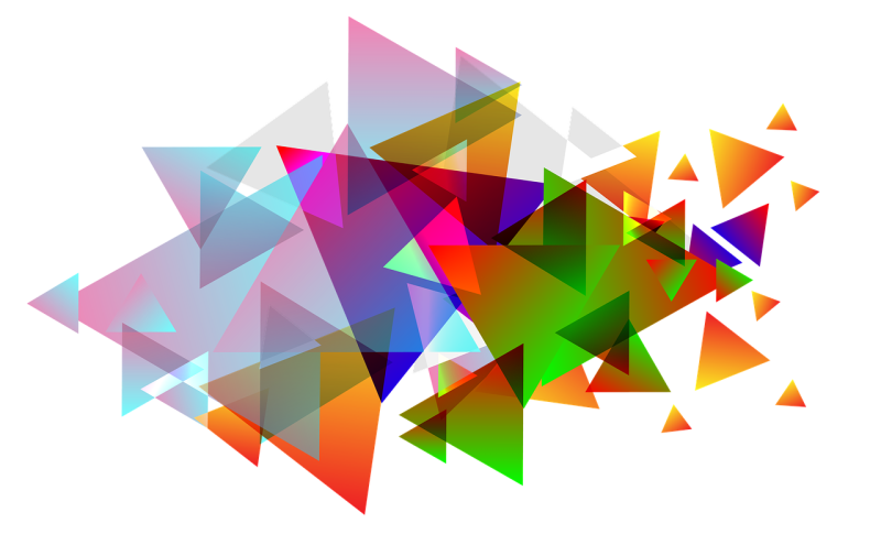 Треугольник, разноцветный