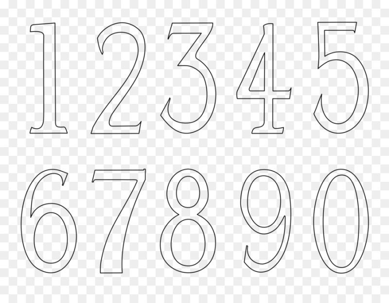 Контурное изображение цифр