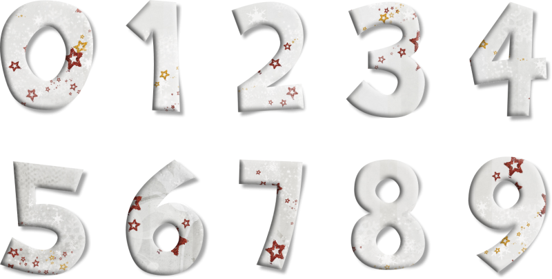 Красивые цифры для фотошопа