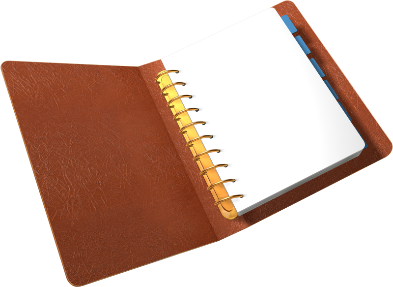 Блокнот на прозрачном фоне