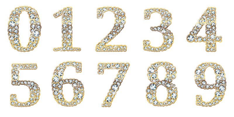 Красивые золотые цифры
