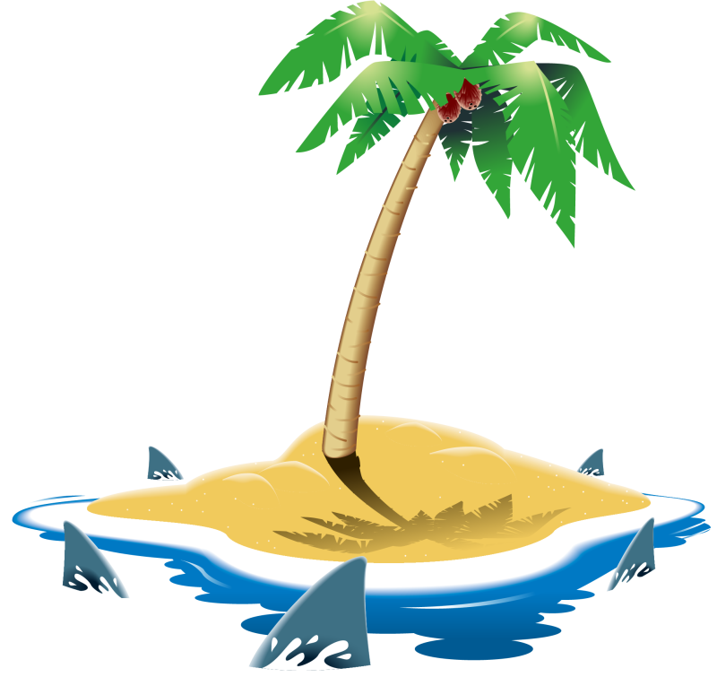 Остров на прозрачном фоне