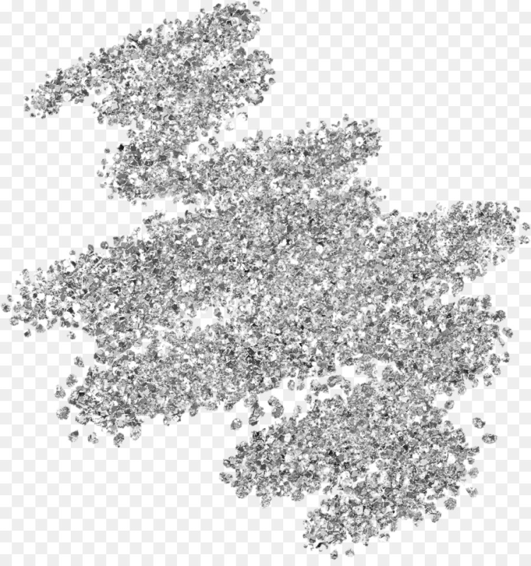 Серебряные блестки на прозрачном фоне