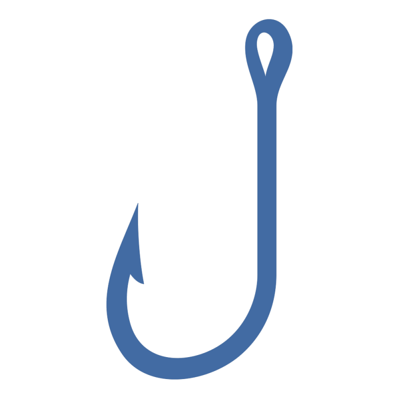 Крючок на прозрачном фоне