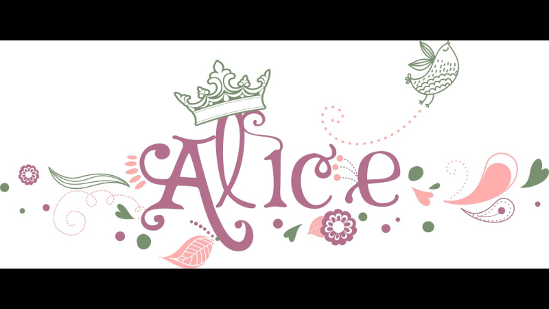 Алиса надпись