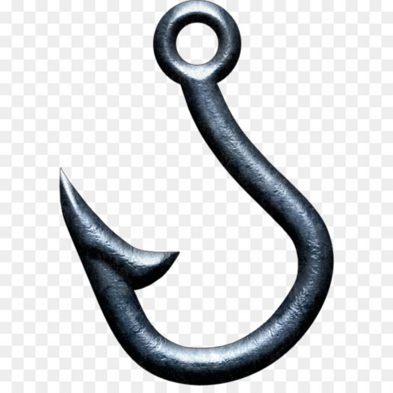 Крючок на прозрачном фоне