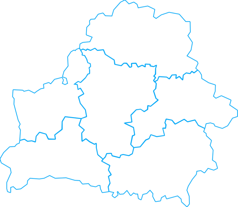 Контурная карта Белоруссии