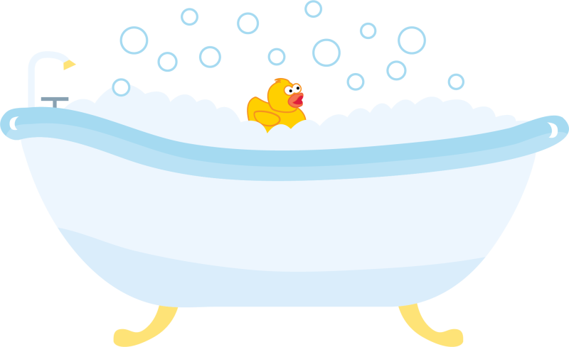 Ванна на белом фоне