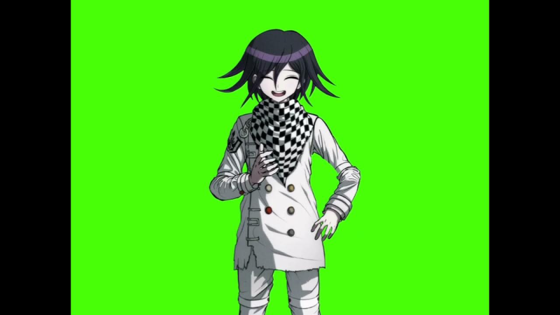 Кокичи Ома спрайты на зелёном фоне