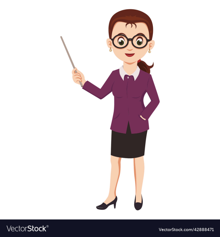 Учительница с указкой