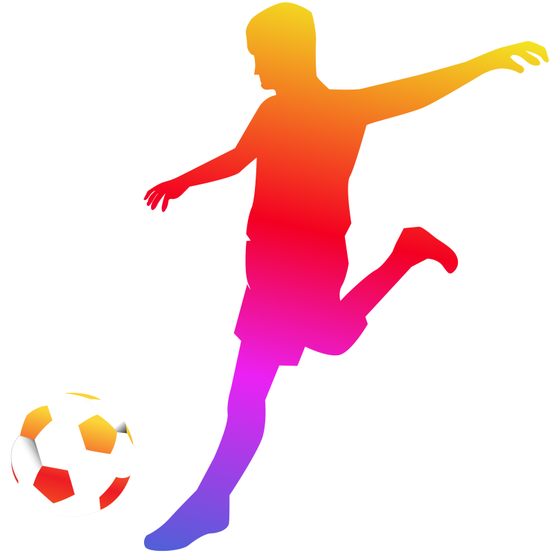 Цветные силуэты спортсменов