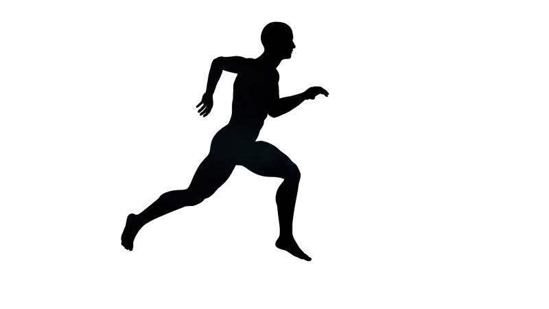 Силуэт бегущего человека