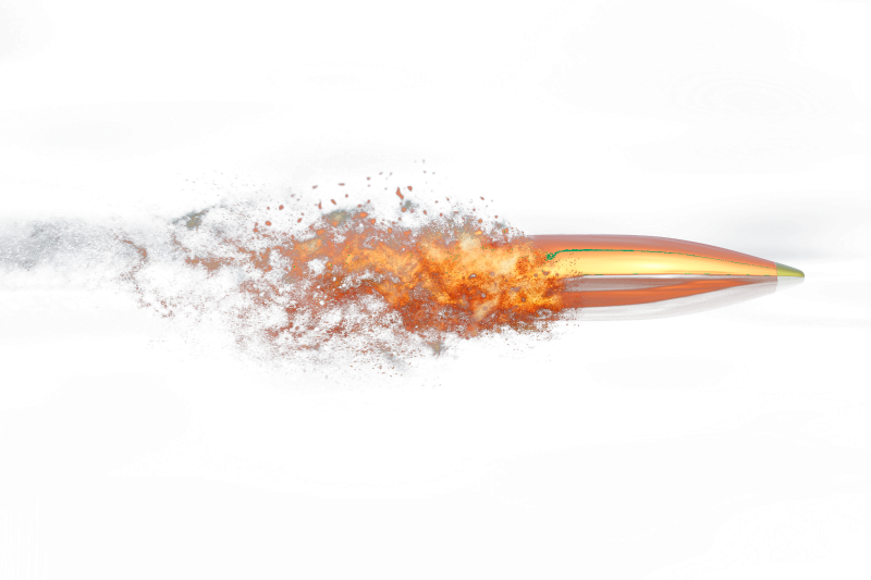 Пуля на прозрачном фоне