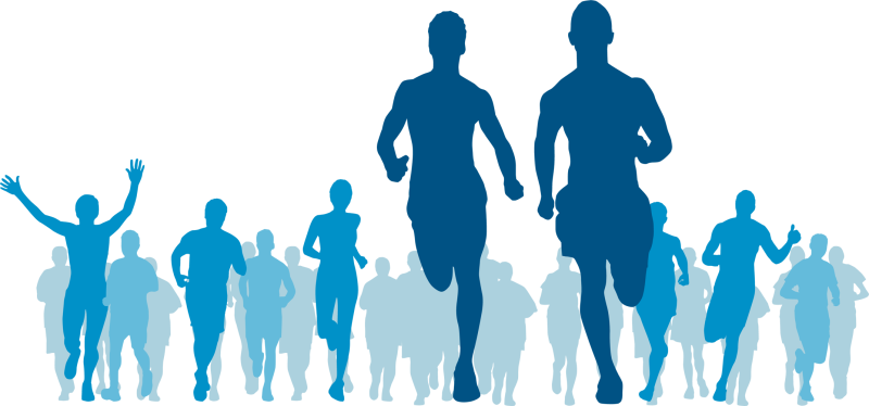 Силуэт бегущего человека