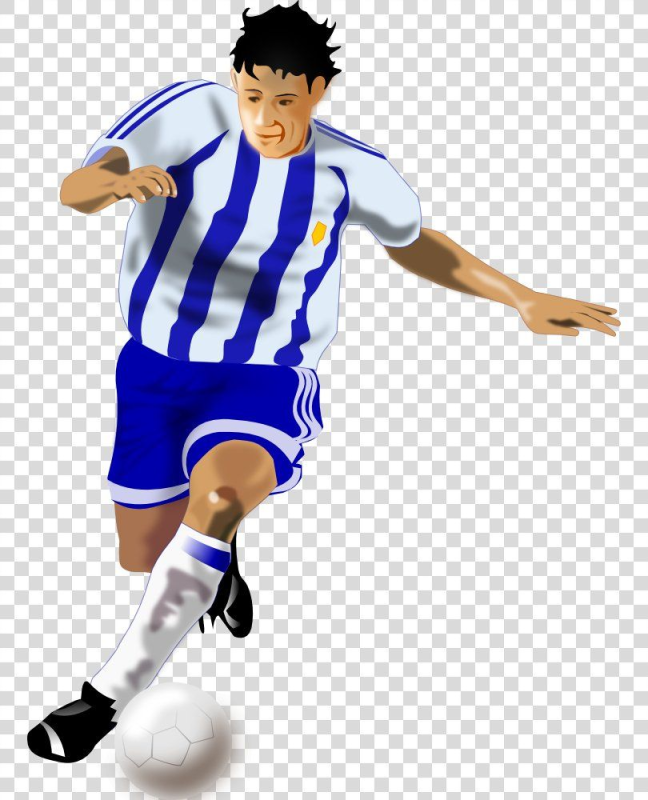 Футболист на белом фоне