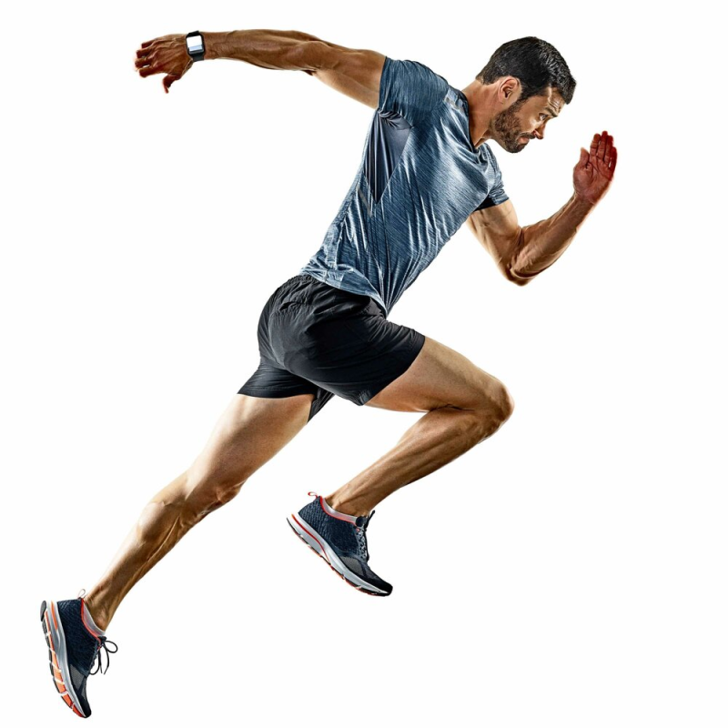 Спортсмен на белом фоне