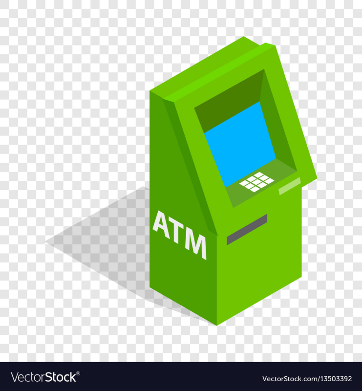 Банкомат на белом фоне