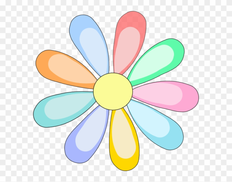 Цветок с цветными лепестками