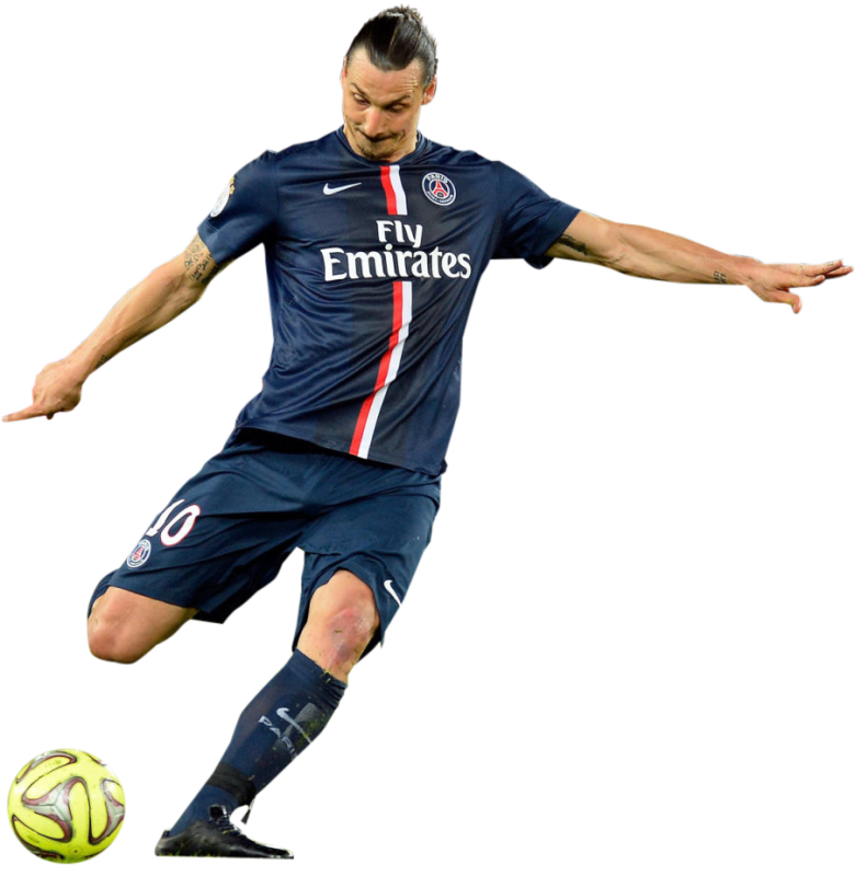 Футболист на прозрачном фоне