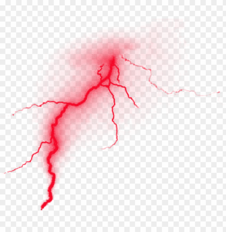 Красная молния на прозрачном фоне