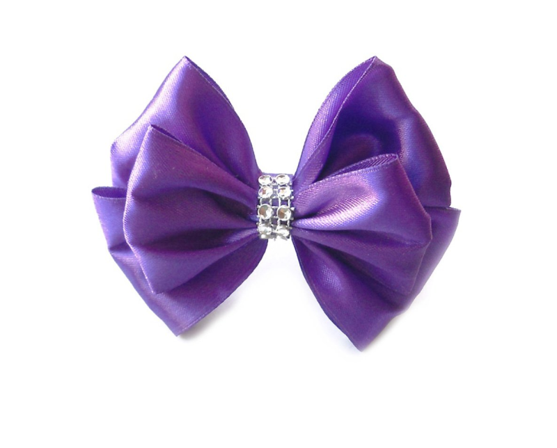 Заколка сиреневый бант