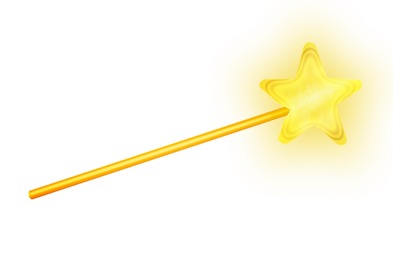 Волшебная палочка на прозрачном фоне