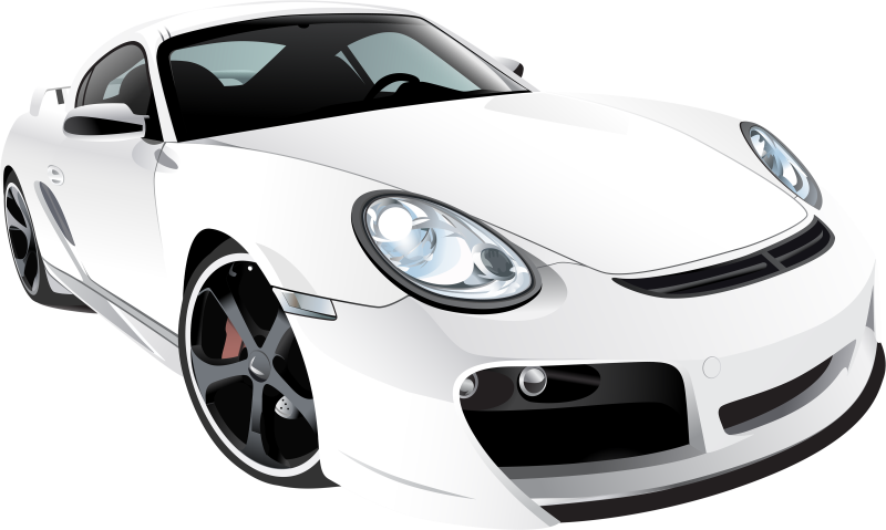 Машинка на белом фоне