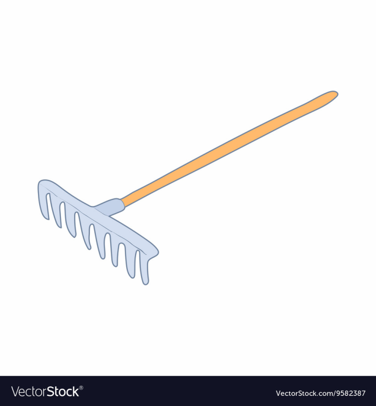 Грабли на белом фоне