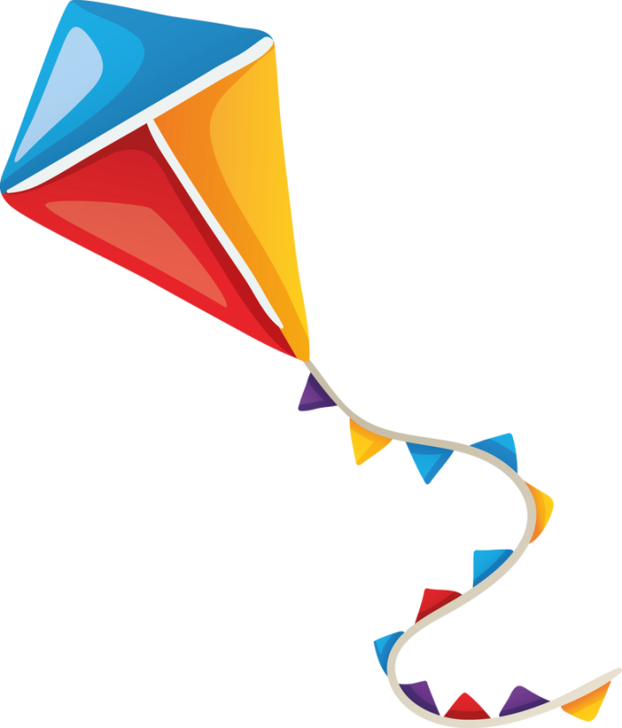 Воздушный змей клипарт на прозрачном фоне