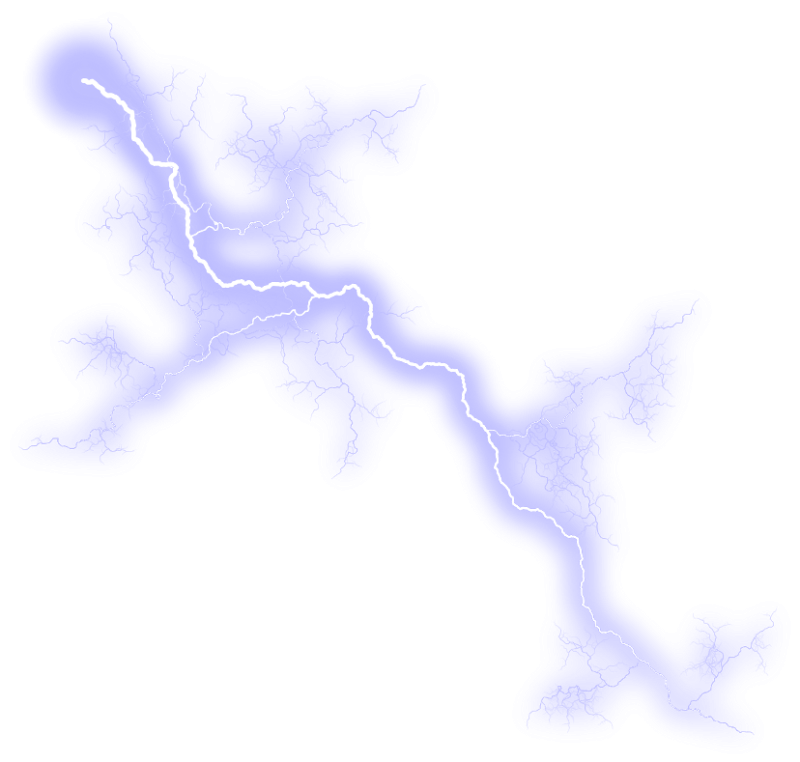 Молния на прозрачном фоне