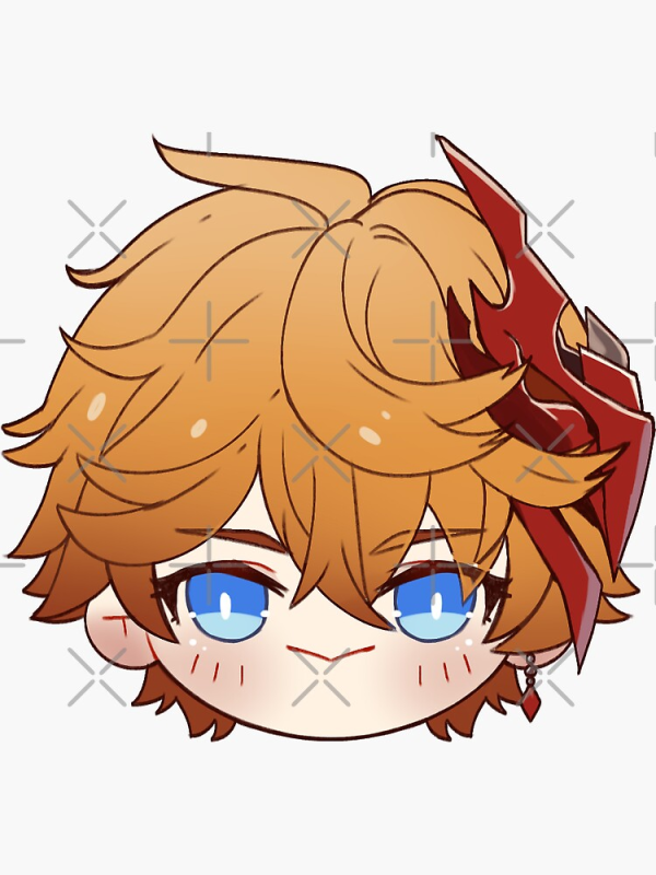 Тарталья Стикеры Геншин