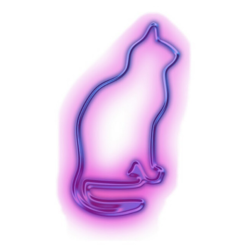 Неоновые Стикеры на прозрачном фоне