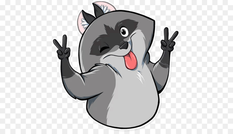 Стикер телеграмм енот Елисей