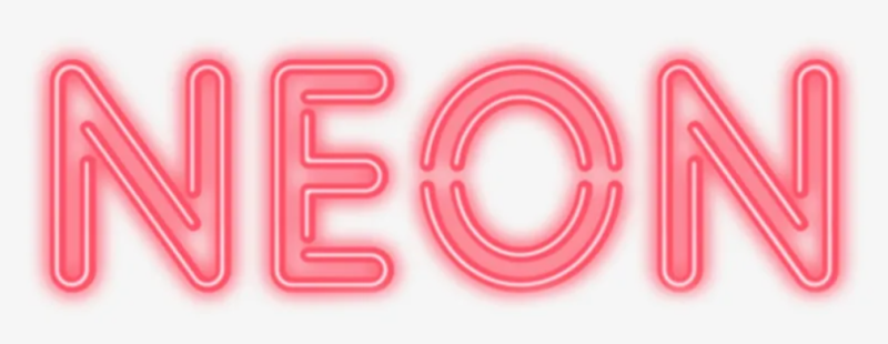 Неоновая вывеска на белом фоне