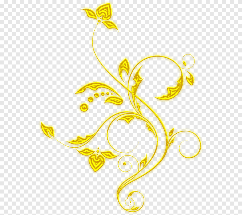 Цветочный орнамент на прозрачном фоне