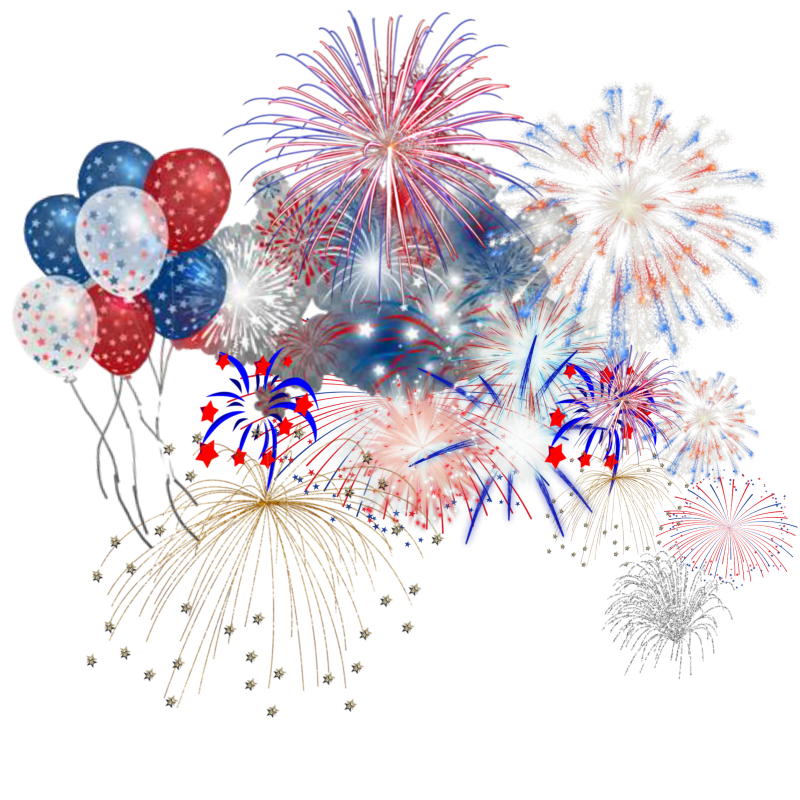 Фейерверк на прозрачном фоне