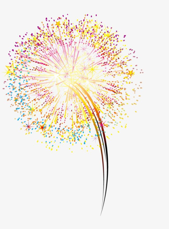 Фейерверк на прозрачном фоне