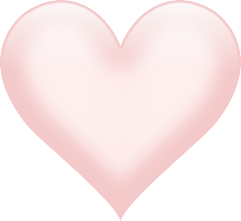 Бледно розовое сердце