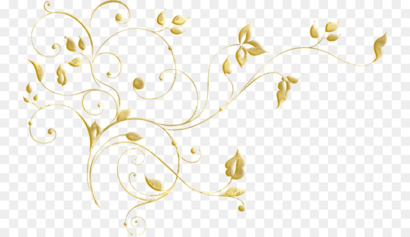 Цветочный орнамент на прозрачном фоне