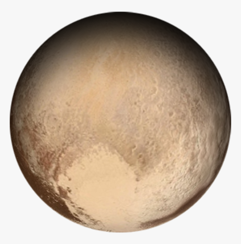 Плутон на белом фоне