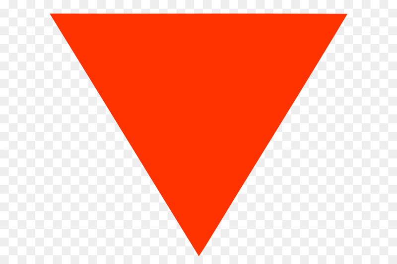 Оранжевый треугольник на прозрачном фоне
