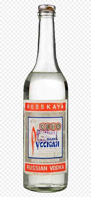 Бутылка водки на прозрачном фоне