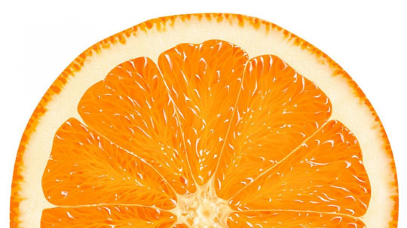 Апельсин в разрезе