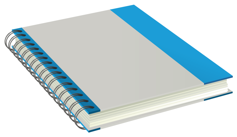 Тетрадь на прозрачном фоне