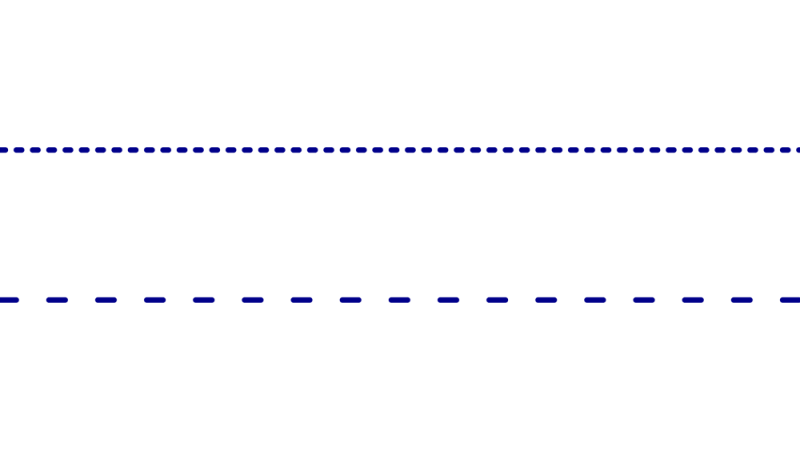 Пунктирная линия и штриховая линия