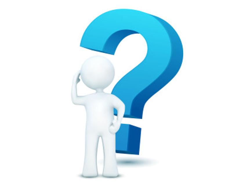 Человечек с вопросом без фона