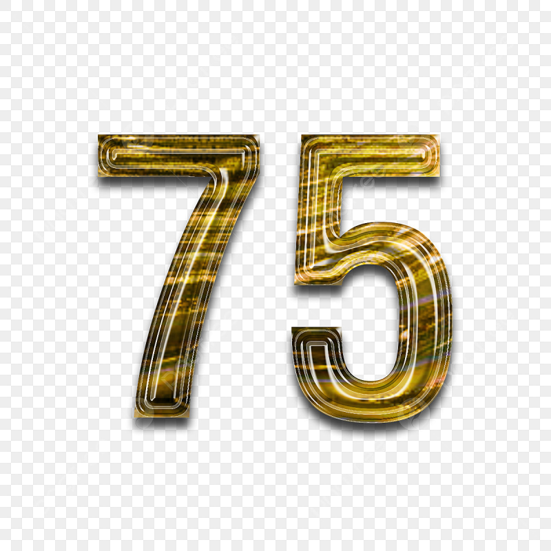 Красивые цифры 75 лет