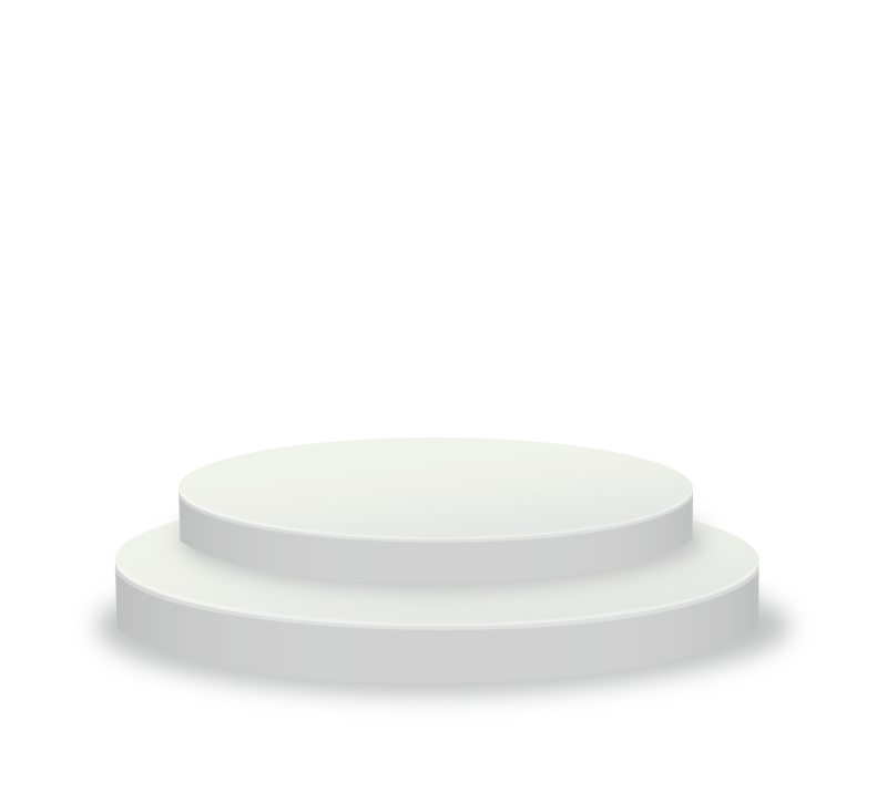 Белый круглый подиум