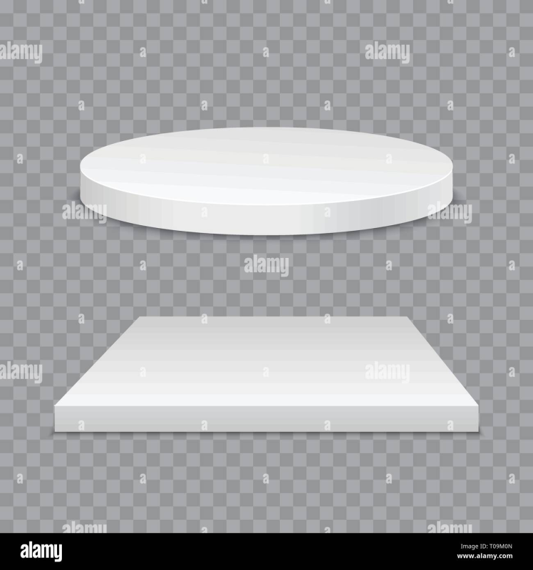 Белый круглый подиум