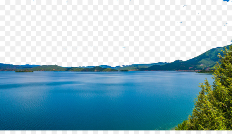 Озеро на прозрачном фоне